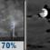 Friday Night: Showers and thunderstorms likely before midnight. Mostly cloudy, with a low around 50. West wind 0 to 5 mph. Chance of precipitation is 70%. New rainfall amounts less than a tenth of an inch possible. Friday Night: Showers And Thunderstorms Likely then Mostly Cloudy