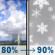 Wednesday: Rain showers likely before 9am, then showers and thunderstorms between 9am and 5pm, then a slight chance of thunderstorms and a chance of rain and snow showers. Mostly sunny, with a high near 48. South wind 10 to 15 mph. Chance of precipitation is 90%. New rainfall amounts between a tenth and quarter of an inch possible. Wednesday: Showers And Thunderstorms